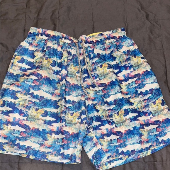 Men's Blue Swim Shorts - Picture 1 of 3